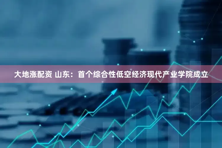 大地涨配资 山东：首个综合性低空经济现代产业学院成立