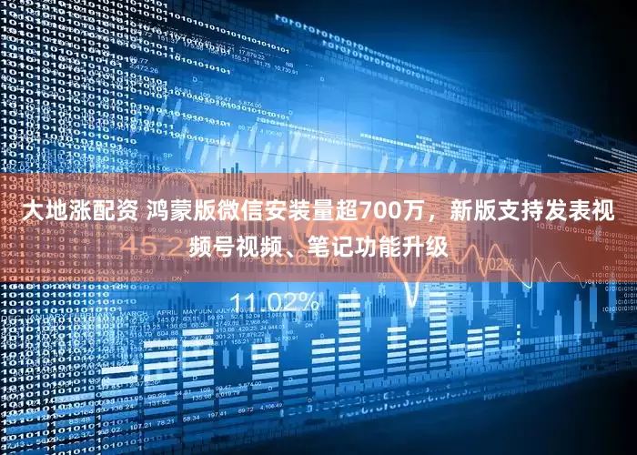 大地涨配资 鸿蒙版微信安装量超700万，新版支持发表视频号视频、笔记功能升级